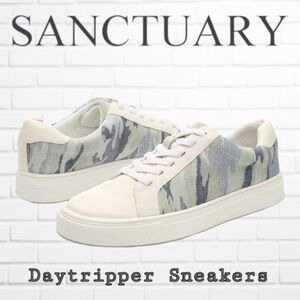 SANCTUARY Daytripper Recycled Fabric Woven/Leather Camo Print Sneakers/10M